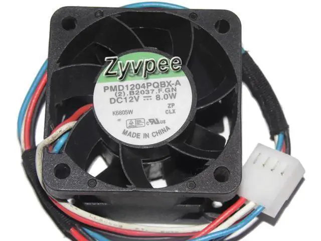 Alt view image 2 of 3 - for 40MM 4028 DC12V 8.0W 4 Wires 4 Pins case fan server switch cpu cooling