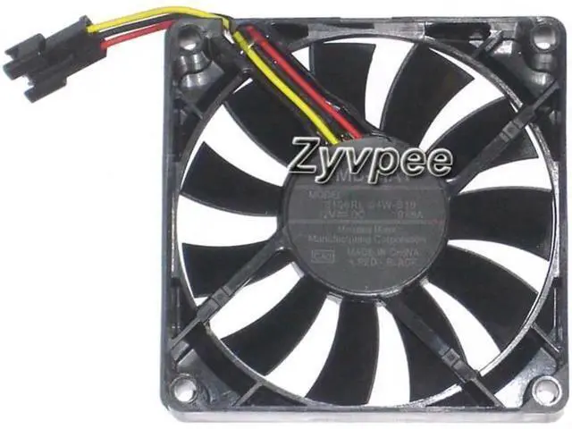 Alt view image 2 of 3 - for 80MM 8015 CA3 DC12V 0.09A 3 Wires 3 Pins 8CM CPU Cooling Fan