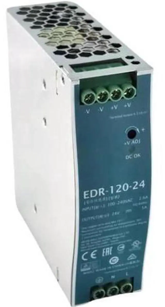 Main image of 1Pc EDR-120-24 Switching Power Supply, 24V 120W Industrial DIN-Rail Power Supply
