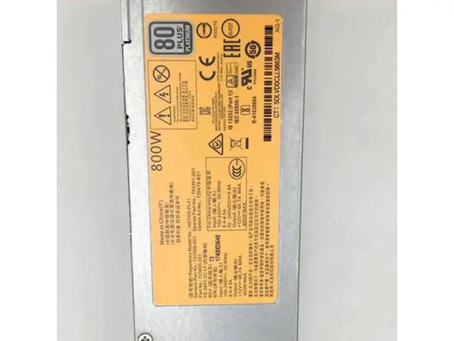 Alt view image 2 of 4 - 800W Server Power Supply HSTNS-PL41 for HP G9 Servers, Replacement for 723599-001 754381-001 723600-201 720479-B21