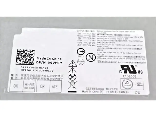 Alt view image 3 of 5 - 300W ATX Power Supply Replacement for L300NM-01, PS-6301-06D1, G9MTY Dell Desktop