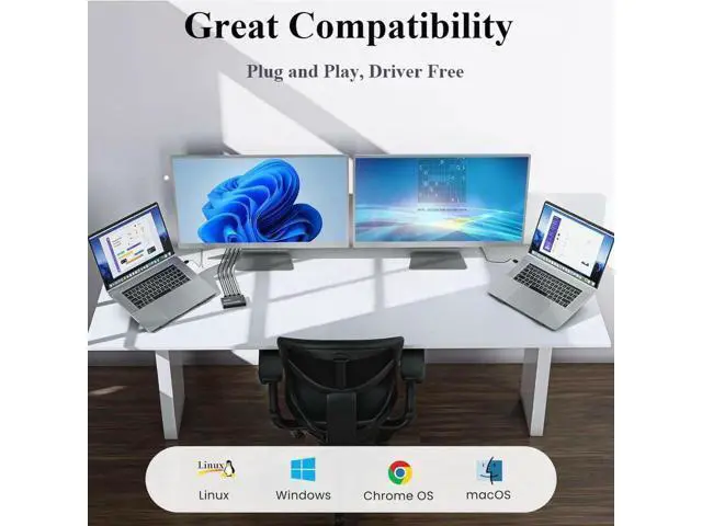 Alt view image 2 of 7 - 4 Port USB 3.0 Switch Selector, 4 Computers USB Sharing Switch Box, Share 4 USB Devices Keyboard Mouse Printer, Come with Wired Remote & 4 USB 3.0 Cables