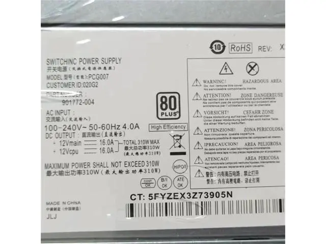 Alt view image 4 of 5 - Power Supply Adapter for 680 280 800 600 480 288 G3, Replacement for PCG007 D16-180P1B PA-1181-6HY PCG004 PCG002 DPS-310AB-3A 1A 937516-004