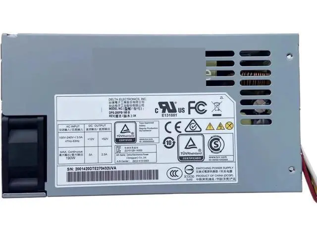 Alt view image 5 of 6 - 190W Power Supply Replacement for DPS-200PB-185 B / DPS-200PB-185B, Output 52V 2.5A, Input 100-240V 3.5A 47-63Hz, GOQD1325000802 Compatible 1Pack