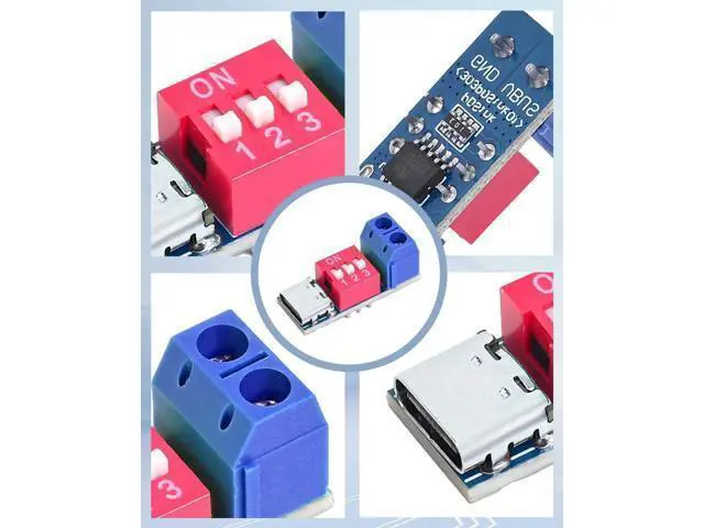 Alt view image 4 of 7 - 12PCS USB Type-C PD Fast Charging Trigger Board, 5-20V Adjustable 100W PD Voltage Test Module, PD Power Supply Connector Controller Board Accessories