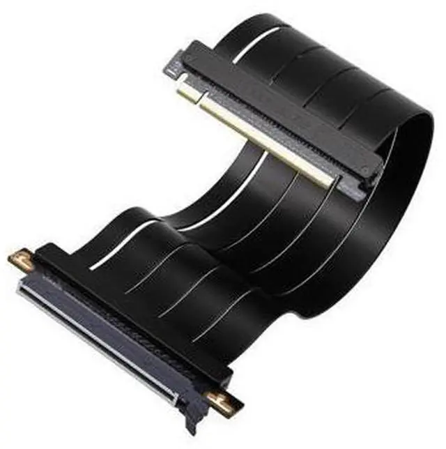 Main image of 30cm Straight PCIe 5.0 X16 Riser Cable, 128GB/s High Bandwidth Black GPU Extension Cord, Vertical Mount Compatible with RTX 50/40 Series & RX 9000/7000 GPUs, Backward PCIe 4.0 / 3.0 Compatible