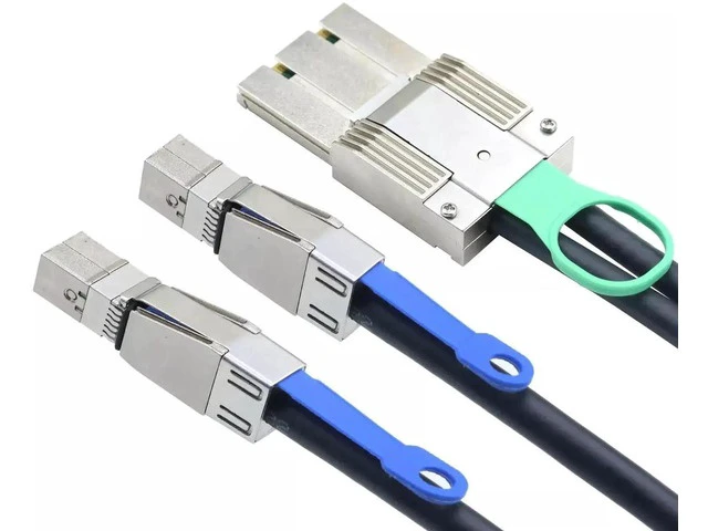 Alt view image 4 of 5 - Mini SAS HD SFF-8088 68Pin Male to 2 Port SFF-8644 36Pin Male Adapter Cable, 2M