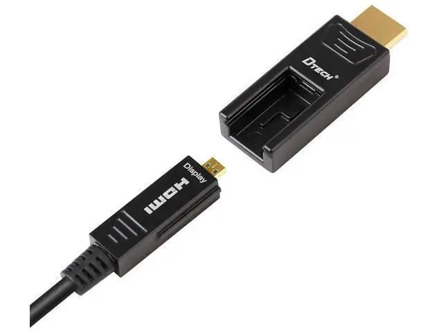 Alt view image 5 of 7 - 25FT/8M Fiber Optic HDMI Cable 4K@60Hz YUV 4:4:4 18Gbps Ultra HD, Micro HDMI to Standard HDMI Dual-Connector Cord for TV, Projector, Computer, Monitor