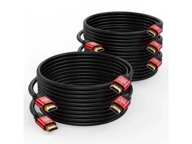 Main image of HDMI 2.0 Cable 10FT 5-Pack, 18Gbps High Speed 4K@60Hz HDR ARC Ethernet Cord for Xbox, PS5/PS4, TV, Monitor, Soundbar, Roku, Laptop
