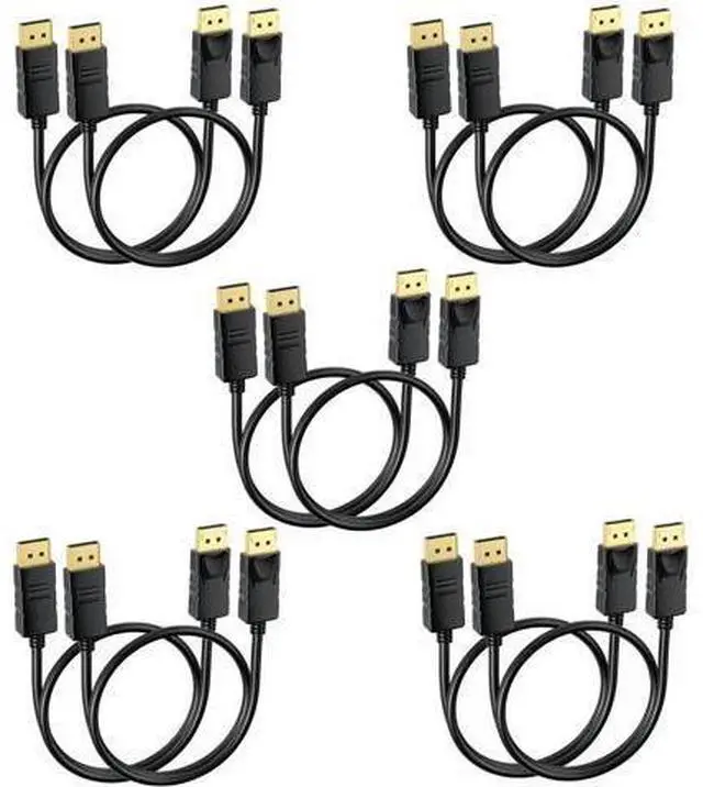 Main image of DisplayPort Cable 3FT 10-Pack, DP Male to Male Gold-Plated Cord, Supports 4K@60Hz, 2K@144Hz for Computer, Laptop, Graphics Card, Docking Station