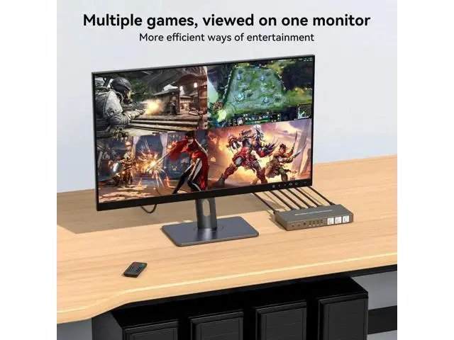 Alt view image 5 of 7 - 4x1 HDMI Multiviewer, 4 Port Multi-Picture Seamless Switch, 4 Input 1 Output Split Screen Adapter, Support 4K@30Hz 1080P@60Hz for Multi Signal Sources Display on Single Monitor