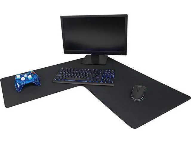 Alt view image 4 of 7 - L Shaped Large Corner Mouse Pad, 3mm Thick Desk Mat with Stitched Edges, Water Resistant Non-Slip Corner Mouse Mat for L Shaped Desk & Gaming Setup