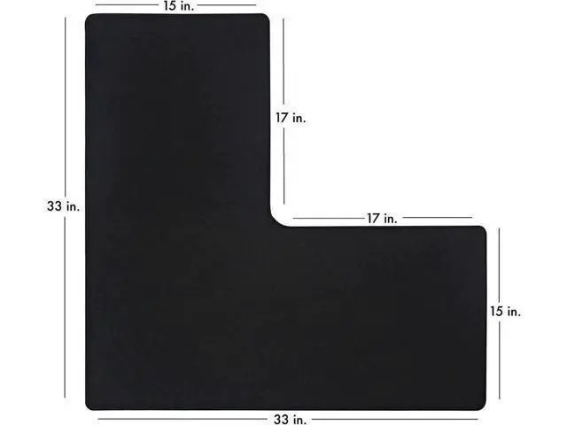 Alt view image 5 of 7 - L Shaped Large Corner Mouse Pad, 3mm Thick Desk Mat with Stitched Edges, Water Resistant Non-Slip Corner Mouse Mat for L Shaped Desk & Gaming Setup