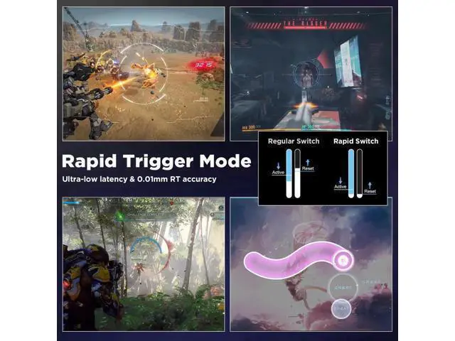 Alt view image 4 of 7 - Mad Nano 68 60% Wired Mechanical Keyboard Hall Effect Magnetic Switch Rapid Trigger 8KHz Polling Rate QMK Programmable RGB Side Printed PBT Keycaps Gaming Keyboard for Windows Mac