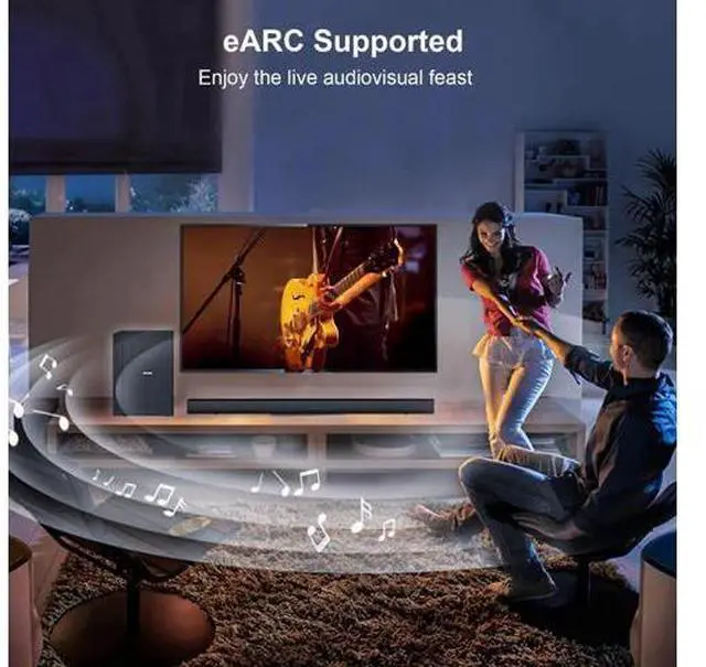 Alt view image 6 of 6 - FIBBR 33ft 8K Fiber Optic HDMI 2.1 Cable, 48Gbps High Speed Directional HDMI Cord, 8K@60Hz 4K@120Hz Dynamic HDR eARC HDCP 2.3, Compatible with LG Samsung Sony TV PS5 Blu-ray Player