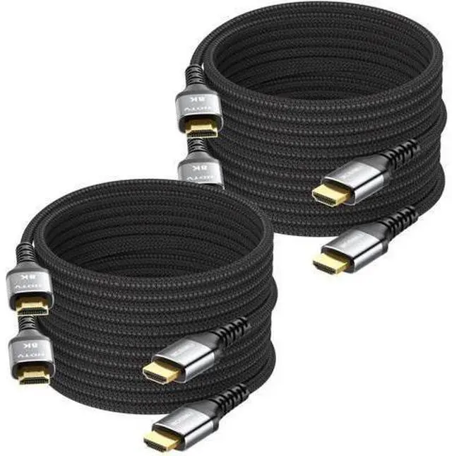 Main image of 8K HDMI 2.1 Cable 10FT 4-Pack, High Speed Gaming HDMI Cord Supports 8K@60Hz, 4K@120Hz, Dynamic HDR10+, VRR, ALLM, HDCP 2.3 for PS5, Xbox, Switch, TV, PC, Monitor, Graphics Card