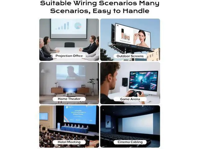 Alt view image 2 of 7 - 50FT 8K Fiber Optic HDMI 2.1 Cable, 48Gbps High Speed HDMI Cord, Supports 8K@60Hz 4K@120Hz HDR eARC HDCP 2.2&2.3, Compatible with Monitor Projector HDTV DVD Player