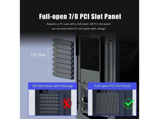 Alt view image 3 of 7 - 3-Slot Vertical GPU Mount Bracket with 150mm PCIe 5.0 Riser Cable, Heavy-Duty GPU Holder for RTX 5090, RTX 4090, RX 9070, RX 7900, Fits 7/8 PCI Slot ATX PC Cases