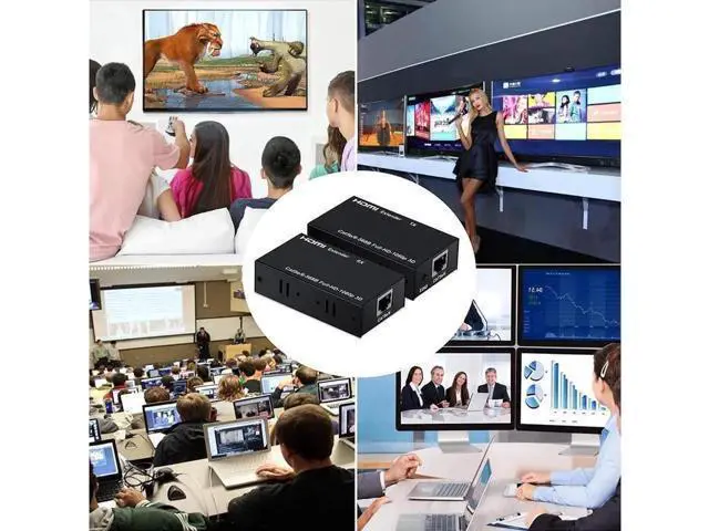 Alt view image 4 of 6 - 196ft/60m HDMI Extender Over Cat5e/Cat6/Cat7, 1080P 3D Digital HDMI to RJ45 Adapter with EDID Copy & Deep Color for Fire Stick, Roku, Blu-ray, TV, Projector