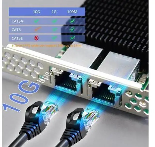 Alt view image 2 of 7 - ST7318 2-Port 10G RJ45 PCIe Network Card, Intel X540 Controller, PCIe 2.0 X8 Ethernet Adapter, Compatible with Windows 11/10, Server, Linux, VMware ESXi, Non-Mac OS