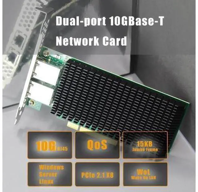 Alt view image 4 of 7 - ST7318 2-Port 10G RJ45 PCIe Network Card, Intel X540 Controller, PCIe 2.0 X8 Ethernet Adapter, Compatible with Windows 11/10, Server, Linux, VMware ESXi, Non-Mac OS