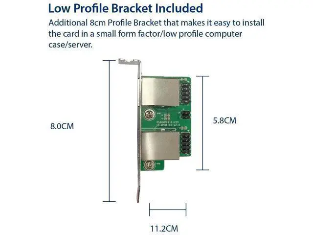 Alt view image 3 of 6 - Dual 2.5 Gigabit M.2 M+B Key Ethernet Network Expansion Card