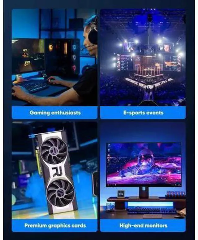Alt view image 5 of 7 - 50FT Grey Braided Fiber Optic DisplayPort 1.4 Cable 32.4Gbps 8K@60Hz 4K@144Hz 2K@240Hz HDR FreeSync G-Sync High Speed Gaming Monitor DP Cable