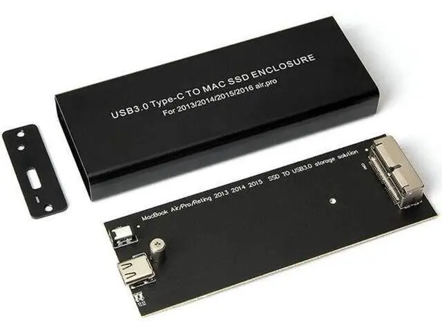 Alt view image 3 of 5 - Type-C USB3.0 to 16+12 Pin SSD Enclosure for MacBook Air Pro 2013-2015, Portable External Case for Apple 16+12Pin SSD
