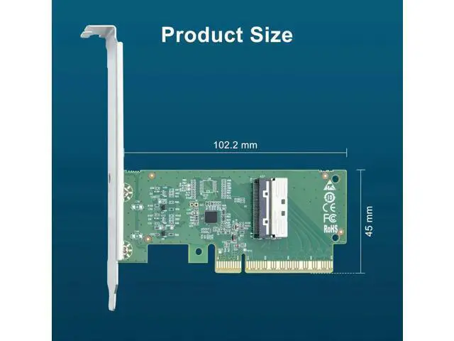 Alt view image 4 of 5 - MCIO 74Pin 8i to PCIe X8 Adapter Card, PCIe 5.0 Gen5 32GT/s