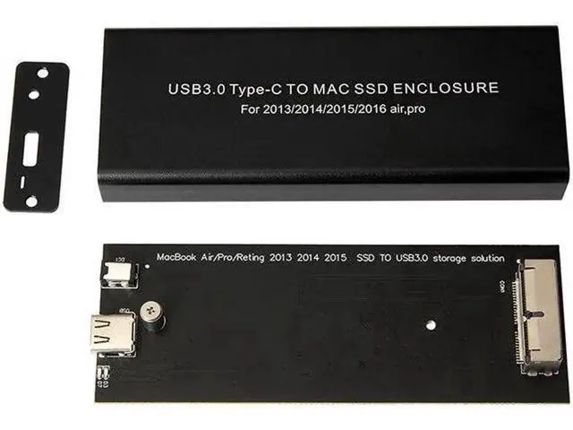 Alt view image 4 of 5 - Type-C USB3.0 to 16+12 Pin SSD Enclosure for MacBook Air Pro 2013-2015, Portable External Case for Apple 16+12Pin SSD