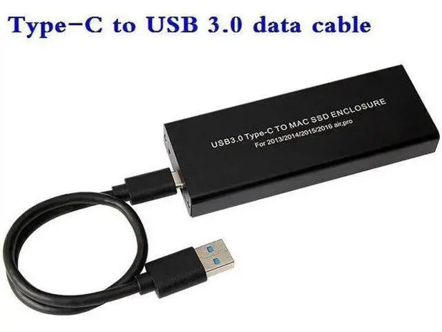 Alt view image 5 of 5 - Type-C USB3.0 to 16+12 Pin SSD Enclosure for MacBook Air Pro 2013-2015, Portable External Case for Apple 16+12Pin SSD