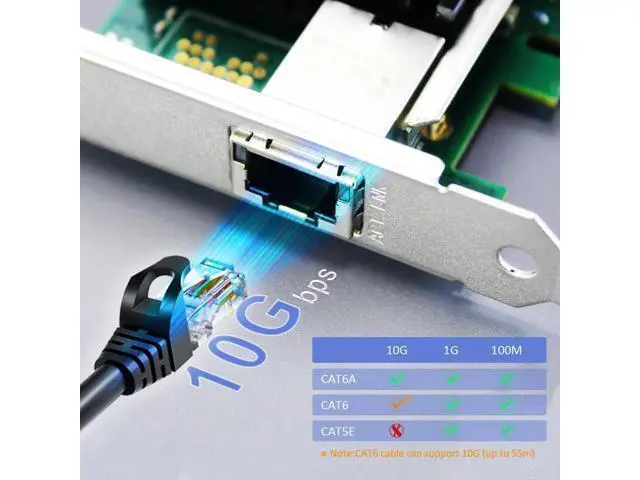 Alt view image 2 of 7 - ST7215 1-Port 10Gb RJ45 PCIe Network Card, Intel X540 Controller, PCIe 2.0 X8 Ethernet Adapter, Compatible with Windows 11/10, Server, Linux, VMware ESXi, Non-Mac OS