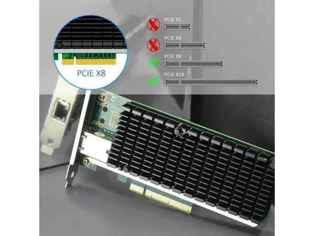 Alt view image 5 of 7 - ST7215 1-Port 10Gb RJ45 PCIe Network Card, Intel X540 Controller, PCIe 2.0 X8 Ethernet Adapter, Compatible with Windows 11/10, Server, Linux, VMware ESXi, Non-Mac OS