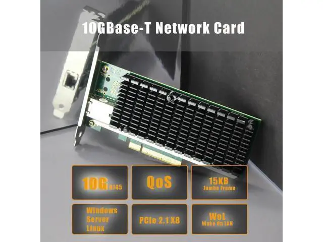 Alt view image 4 of 7 - ST7215 1-Port 10Gb RJ45 PCIe Network Card, Intel X540 Controller, PCIe 2.0 X8 Ethernet Adapter, Compatible with Windows 11/10, Server, Linux, VMware ESXi, Non-Mac OS