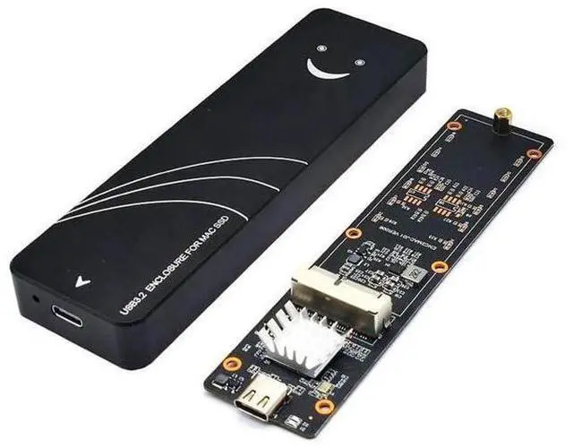 Alt view image 3 of 5 - USB 3.2 Type-C External SSD Enclosure, ST-NGFF2013 Controller, 28Pin NVMe SSD Case Compatible with MacBook Air Mid 2013-2016 & MacBook Pro Late 2013-Mid 2015