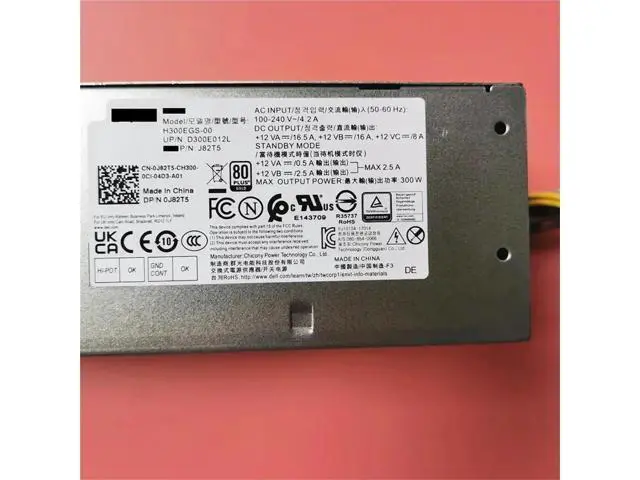Alt view image 3 of 6 - 300W Power Supply for Dell Optiplex 3050 5050 7050 T3420 Vostro 3667 3668 3669 SFF, Replacement for H300EGS-00 J82T5 0J82T5 1Pack
