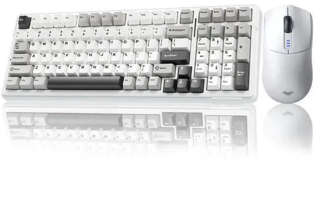 Main image of F99 Wireless Mechanical Keyboard Mouse Combo, Hot Swappable Custom Gaming Keyboard + SC580 White Wireless Gaming Mouse Set