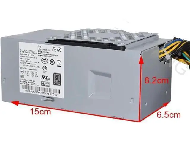 Alt view image 2 of 3 - 260W Power Supply for Lenovo ThinkCentre M310 M410 M415 M510 M610, Replacement for PCH015 SP50H29544 00PC765