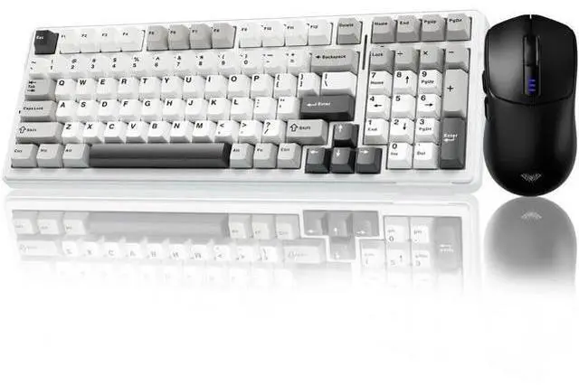 Main image of F99 Hot Swappable Wireless Mechanical Keyboard Mouse Combo, Full Layout Custom Keyboard + SC580 Black Wireless Gaming Mouse Kit