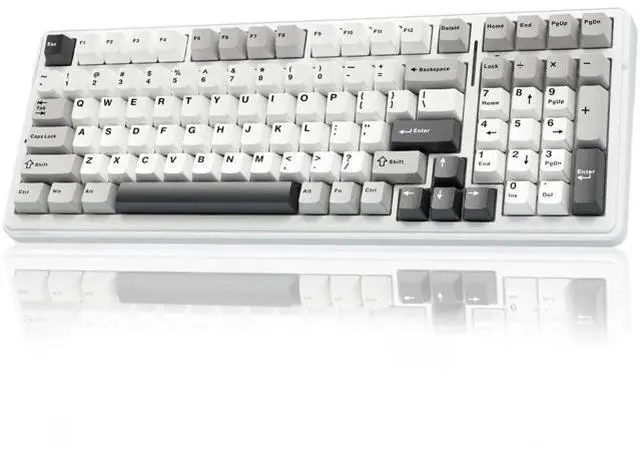 Alt view image 7 of 7 - F99 Hot Swappable Wireless Mechanical Keyboard Mouse Combo, Full Layout Custom Keyboard + SC580 Black Wireless Gaming Mouse Kit