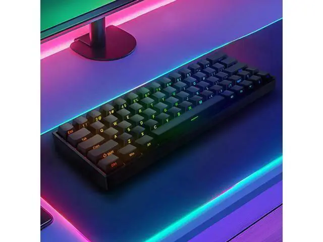 Alt view image 4 of 7 - Irock ND63 PRO 60% Wired Magnetic Switch Gaming Keyboard Rapid Trigger Adjustable Actuation 8K Hz Polling Rate Hot Swap RGB Mechanical Keyboard Black