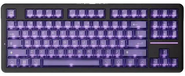 Main image of A87 Pro 87 Keys TKL Wireless Mechanical Keyboard Gasket Mount Hot Swappable Tri-Mode RGB Backlit Shadow Purple Gaming Keyboard