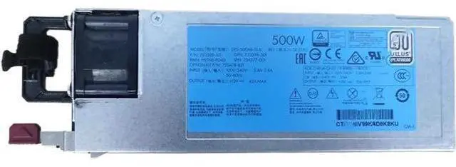 Main image of 500W Hot-Swap Server Power Supply for HPE 754377-001 723594-001 720478-B21 DL360 DL380 ML350 Gen9