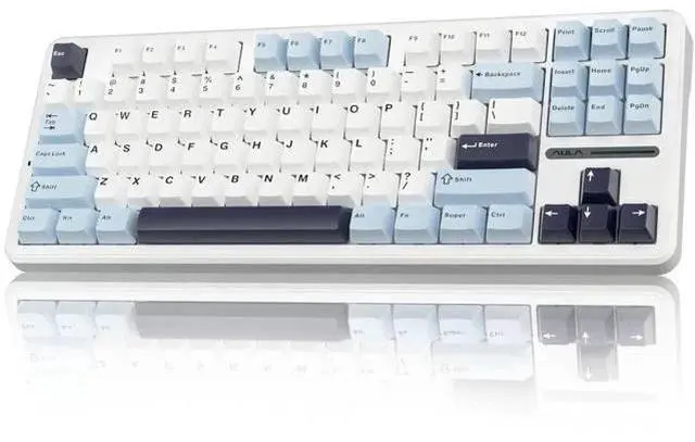 Main image of F87 75% TKL Wireless Mechanical Keyboard, Tri-Mode 2.4G BT5.0 USB-C Hot Swappable Gaming Keyboard, Pre-lubed Greywood Switch, RGB Backlit PBT Keycaps Creamy Typing Keyboard