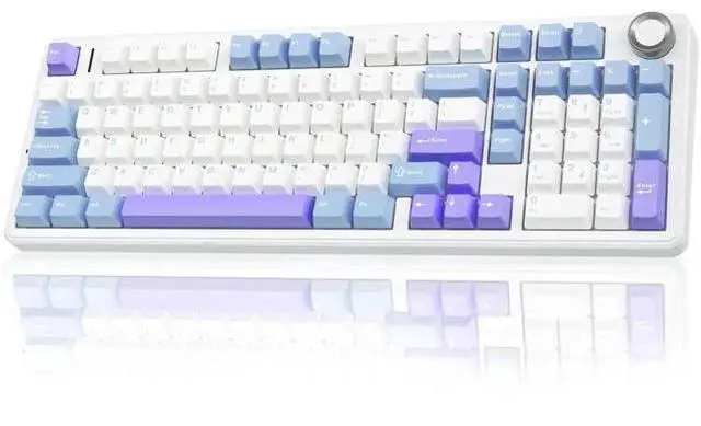 Main image of F99 Pro Wireless Mechanical Keyboard with Control Knob, Gasket Structure Hot Swappable Gaming Keyboard, Tri-Mode BT5.0 2.4G USB-C Creamy Sound RGB Backlit Keyboard