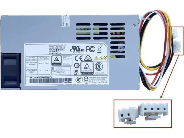 Alt view image 2 of 3 - 190W Power Supply, Replacement for DPS-200PB-185 B GOQD1325000802, 100-240V 3.5A 47-63Hz Output +52V 2.5A 1Pack