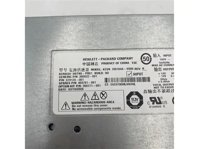 Alt view image 3 of 4 - 180W Power Supply for HP PCE019 Server & ProDesk SFF, Replacement for DPS-180AB-20A 793073-001 797009-001 848050-003 1Pack