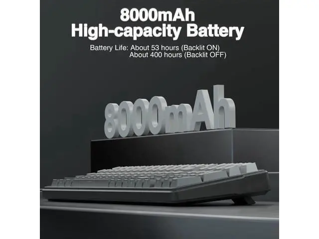 Alt view image 5 of 7 - F99 Pro Wireless Mechanical Keyboard, Tri-Mode 2.4G BT5.0 USB-C Gasket Structure Hot Swappable Gaming Keyboard, Side Printed PBT Keycaps RGB Backlit Creamy Sound Keyboard