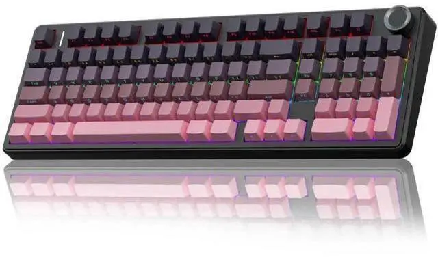 Main image of F99 Pro Wireless Mechanical Keyboard with Control Knob, Tri-Mode BT5.0 2.4G USB-C Hot Swappable Gaming Keyboard, Gasket Structure Creamy Sound RGB Backlit Keyboard