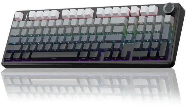 Main image of F99 Pro Tri-Mode Wireless Mechanical Keyboard with Control Knob, Gasket Mount Hot Swappable Gaming Keyboard, Creamy Sound, RGB Backlit PBT Keycaps Keyboard for Desktop PC Gamers